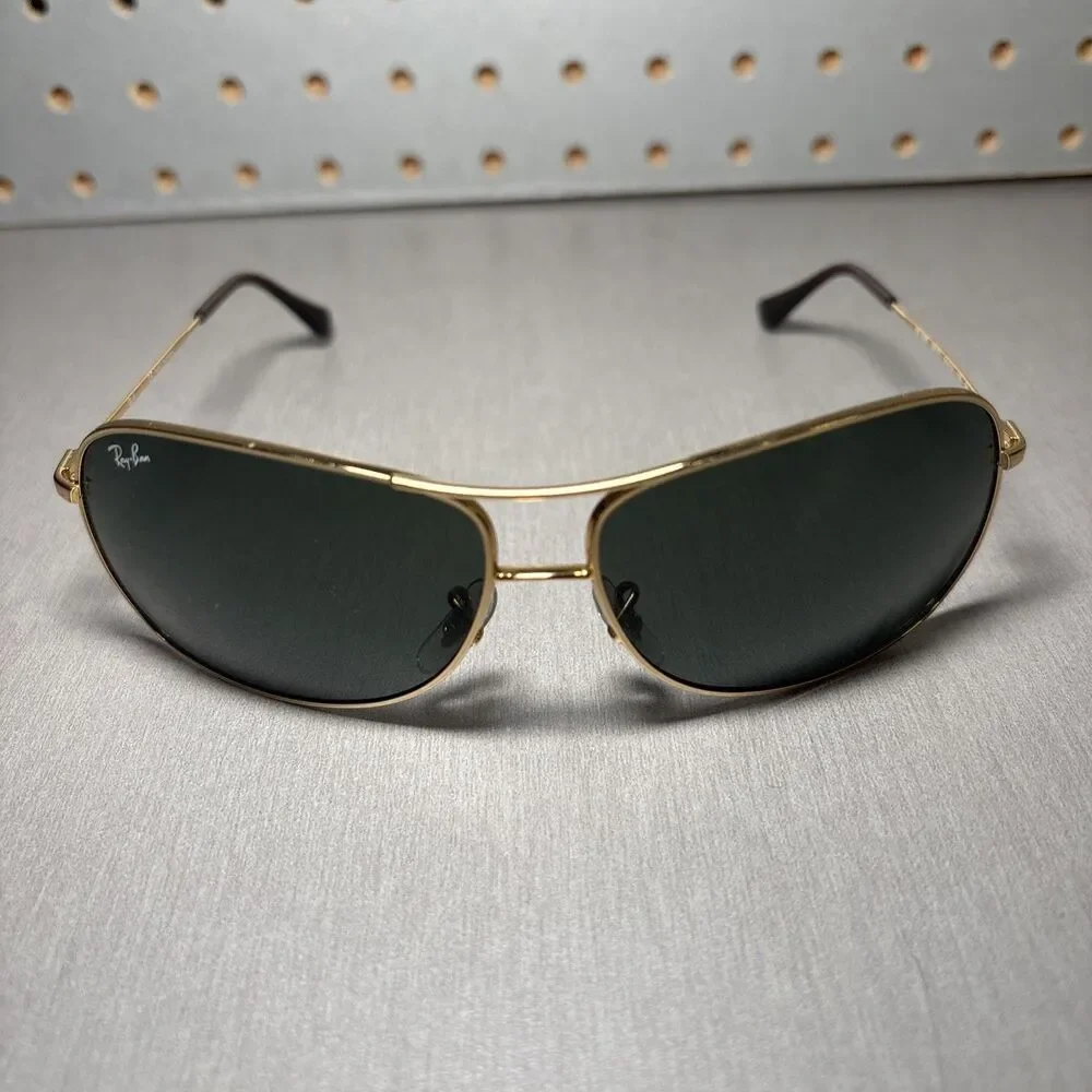 RAY-BAN Sunglasses RB 3267 001/71 64-13 Gold Aviator Shades FRAMES ONLY